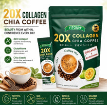 Fitgum 20X Collagen Chia Coffee - 11 in 1 Mix (10 Sachets x 12g)