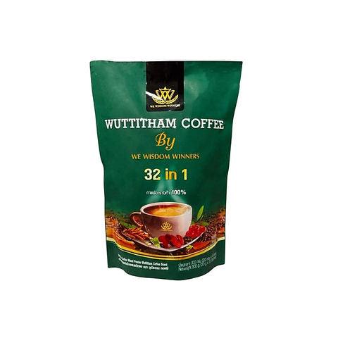 Wuttitham Coffee - 32 in 1 Premium Arabica Coffee Blend 15 sachets( 300g)