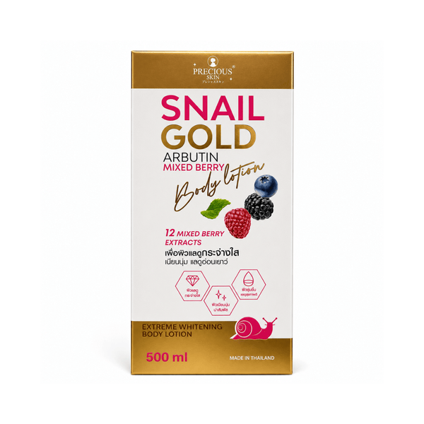 Precious Skin Snail Gold Arbutin Mixed Berry Body Lotion 500ml