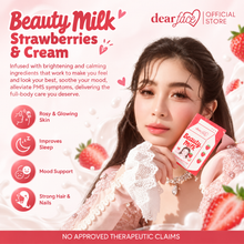 Dear Face- Beauty Milk Strawberries & Cream (18g x 10 sachets)