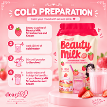 Dear Face- Beauty Milk Strawberries & Cream (18g x 10 sachets)