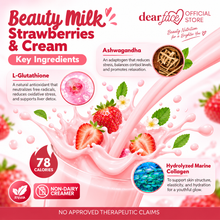 Dear Face- Beauty Milk Strawberries & Cream (18g x 10 sachets)