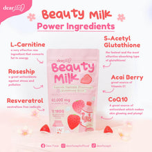 Dear Face- Beauty Milk Strawberry Glutathione Drink (18 x 10 sachets)