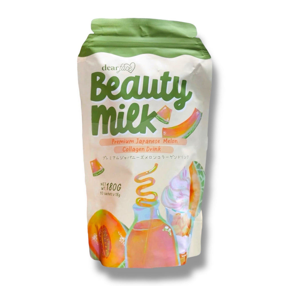 Dear Face- Beauty Milk Premium Japanese Collagen Drink MELON (18g x 10 sachets)