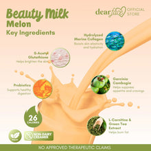 Dear Face- Beauty Milk Premium Japanese Collagen Drink MELON (18g x 10 sachets)
