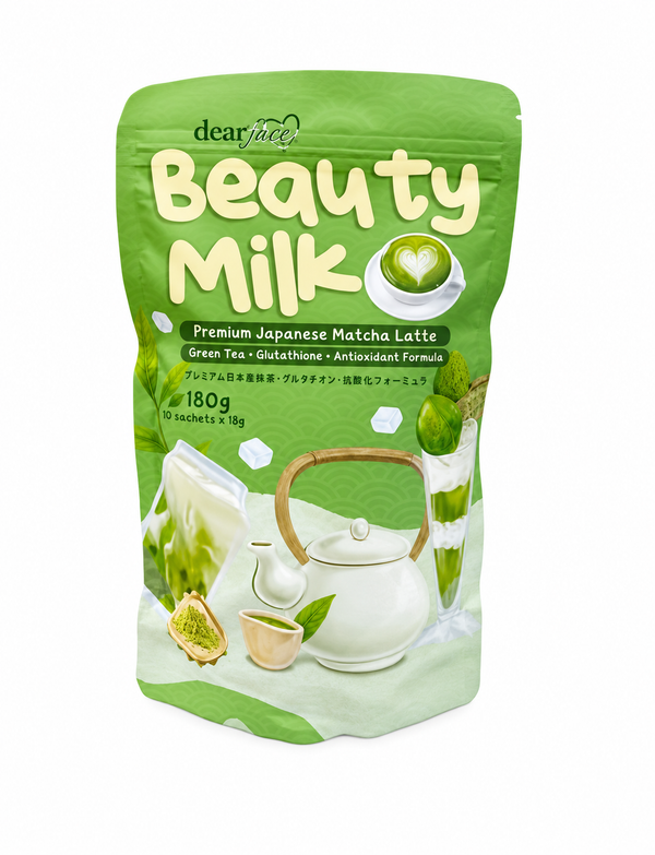 Dear Face- Beauty Milk Premium Japanese Matcha Latte (20g x 10 sachets)
