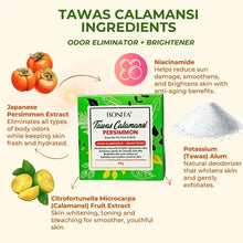 Bonita- Tawas Calamansi & Persimon soap (odor elimination & Brightening) Face & Body soap (80g)