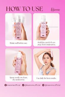 Kserene- 4-in-1 Underarm Deo Spray (60ml)