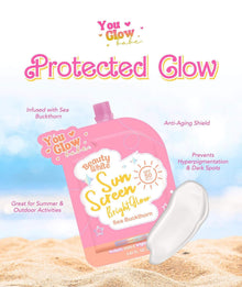 You Glow Babe Beauty White Sunscreen Bright Glow with Sea Buckthorn SPF 50 PA+++